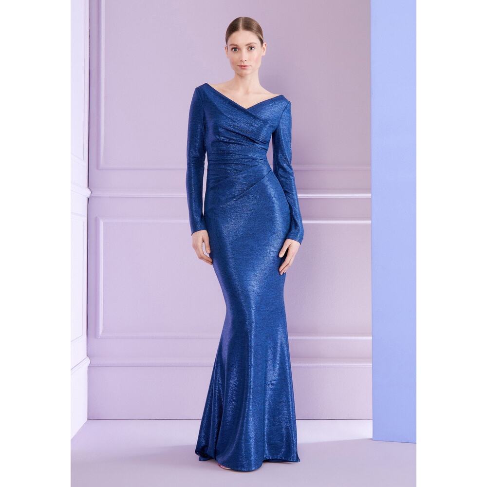 Talbot Runhof Electric Blue Maxi Evening Dress
